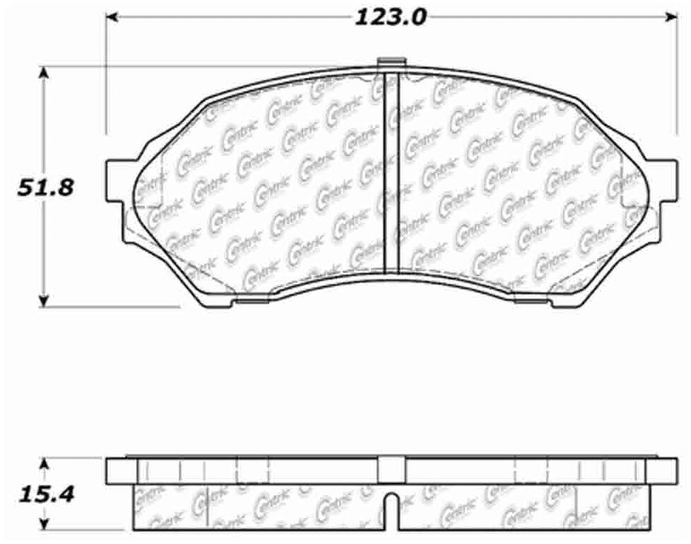 Centric Parts Disc Brake Pad Set C-Tek Ceramic with Shims for 1999-2001 Mazda Protege 103.07980