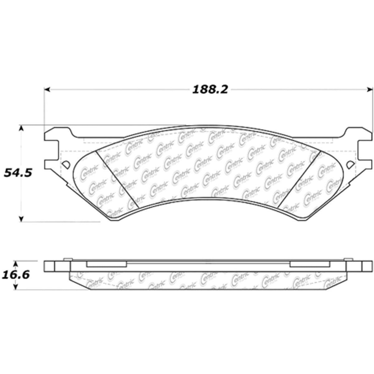 Centric Parts Disc Brake Pad Set C-Tek Ceramic with Shims for 2000-2007 Ford E-150 E-250 E-350 103.08020
