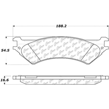 Centric Parts Disc Brake Pad Set C-Tek Ceramic with Shims for 2000-2007 Ford E-150 E-250 E-350 103.08020