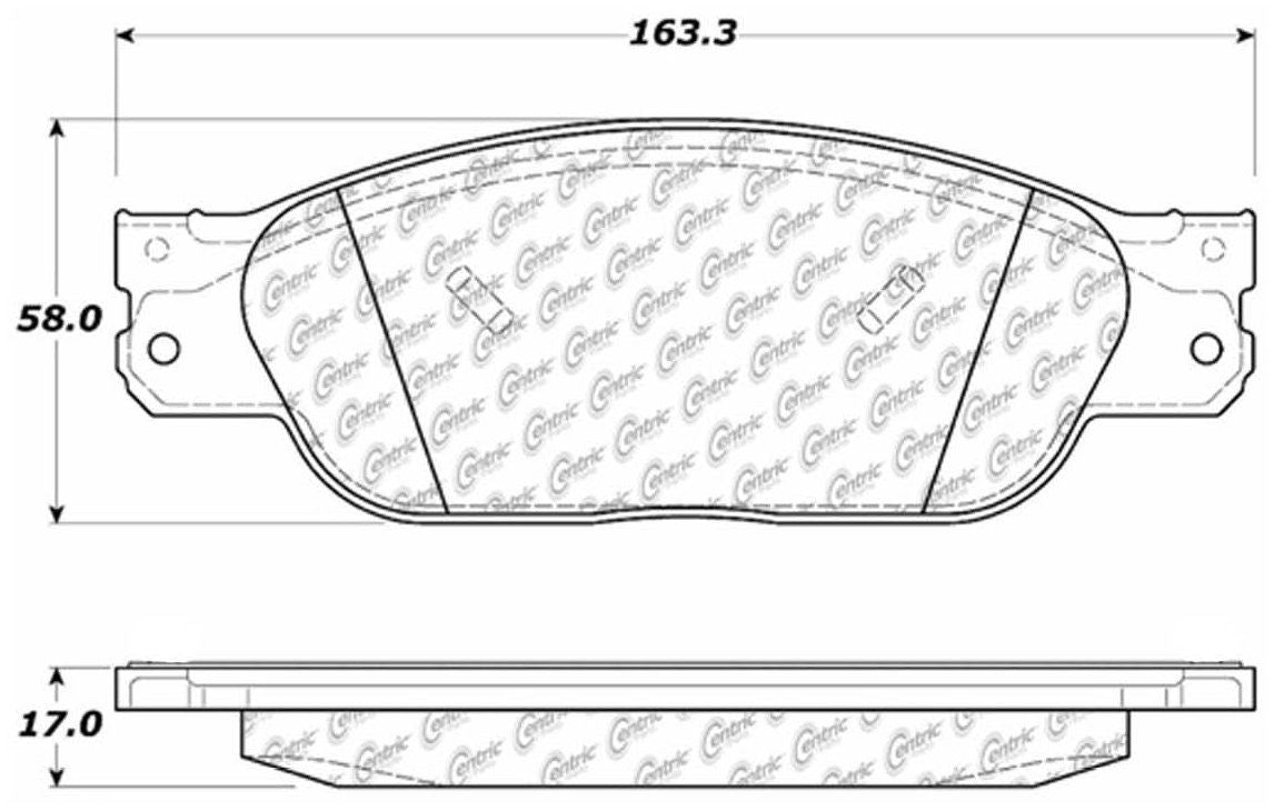 Centric Parts Disc Brake Pad Set C-Tek Ceramic with Shims for 2005-2002 Ford Thunderbird, 2002-2000 Jaguar S-Type, 2006-2000 Lincoln LS 103.08050