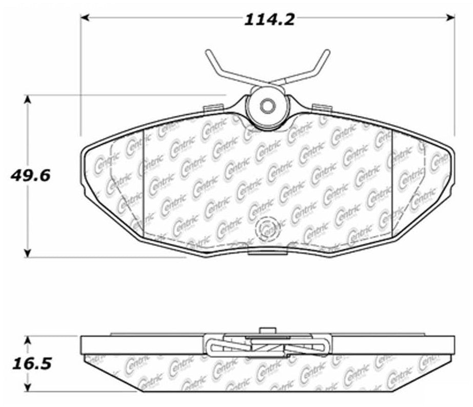 Centric Parts Disc Brake Pad Set Ceramic with Shims for 2000-2006 Dodge Viper Ford Thunderbird Jaguar S-Type XJ8 Lincoln LS