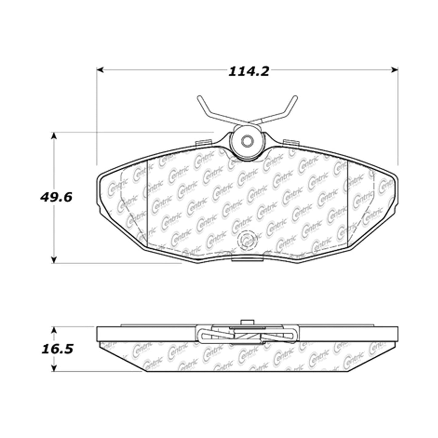 Centric Parts Disc Brake Pad Set Ceramic with Shims for 2000-2006 Dodge Viper Ford Thunderbird Jaguar S-Type XJ8 Lincoln LS