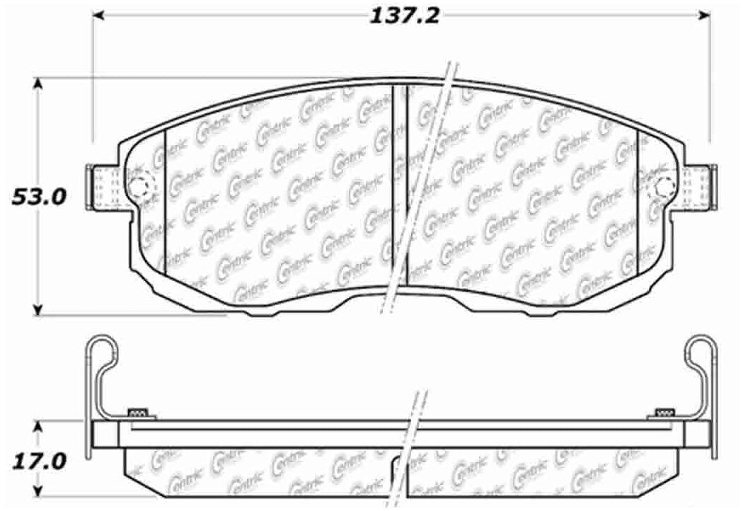 Centric Parts Disc Brake Pad Set Ceramic with Shims for 2000-2017 Infiniti G35 Nissan 350Z Altima Juke Maxima Sentra 103.08150