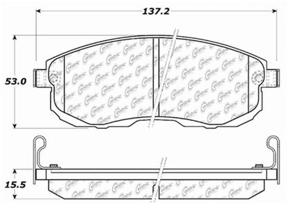 Centric Parts Disc Brake Pad Set Ceramic with Shims for 2002-2019 Infiniti I35 Nissan Altima 103.08151