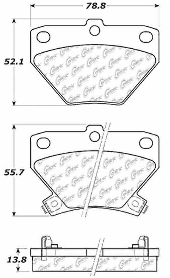 Centric Parts Disc Brake Pad Set C-Tek Ceramic with Shims for 2003-2006 Pontiac Vibe, 2000-2005 Toyota Celica, 2005-2006 Corolla, 2003-2007 Matrix 103.08230