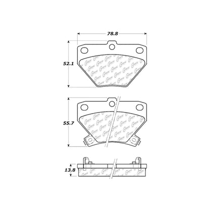Centric Parts Disc Brake Pad Set C-Tek Ceramic with Shims for 2003-2006 Pontiac Vibe, 2000-2005 Toyota Celica, 2005-2006 Corolla, 2003-2007 Matrix 103.08230