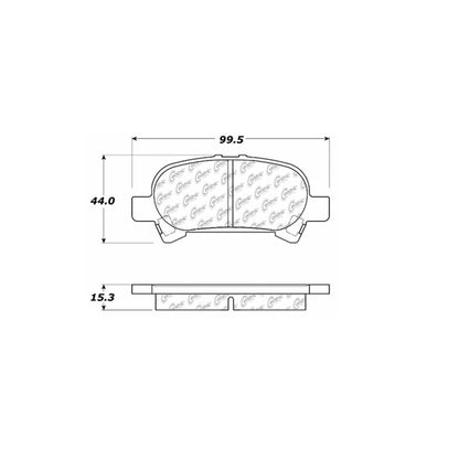 Centric Parts Disc Brake Pad Set C-Tek Ceramic with Shims for 2000-2008 Toyota Avalon Camry Solara 103.08280