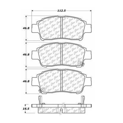 Centric Parts Disc Brake Pad Set C-Tek Ceramic with Shims for 2000 Toyota Echo 103.08310