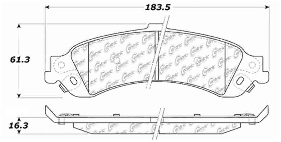 Centric Parts Disc Brake Pad Set Ceramic with Shims for 2000-2006 Cadillac Escalade, Chevrolet Avalanche, GMC Sierra