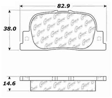 Centric Parts Disc Brake Pad Set Ceramic with Shims for 2000-2001 Lexus ES300 2010-2005 Scion tC 2000-2001 Toyota Camry 103.08350