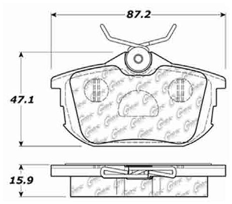 Centric Parts Disc Brake Pad Set Ceramic with Shims for Mitsubishi Space Star 2004-2003, Smart Forfour 2007-2005, Volvo S40 2012-1999, V40 2004-1999 103.08380