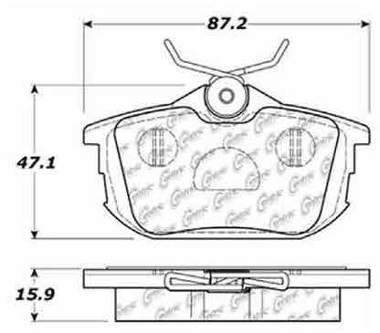 Centric Parts Disc Brake Pad Set Ceramic with Shims for Mitsubishi Space Star 2004-2003, Smart Forfour 2007-2005, Volvo S40 2012-1999, V40 2004-1999 103.08380