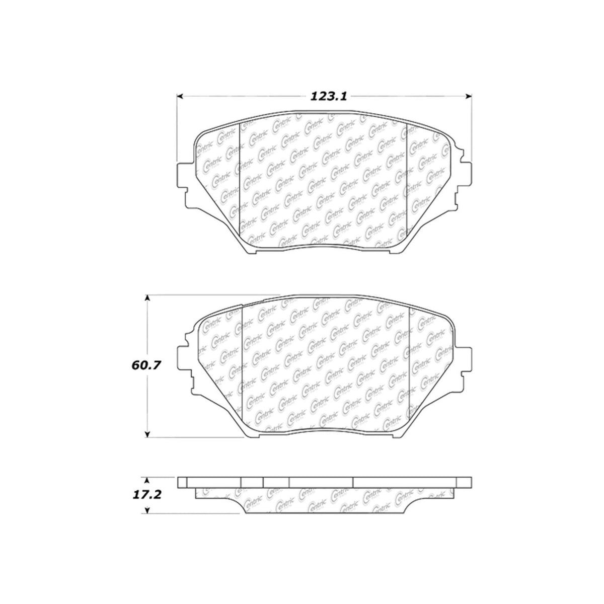 Centric Parts Disc Brake Pad Set C-Tek Ceramic with Shims for 2001-2005 Toyota RAV4 103.08620