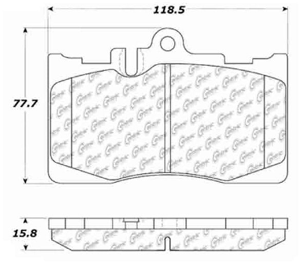 Centric Parts Disc Brake Pad Set C-Tek Ceramic with Shims for 2001-2006 Lexus LS430 103.08700