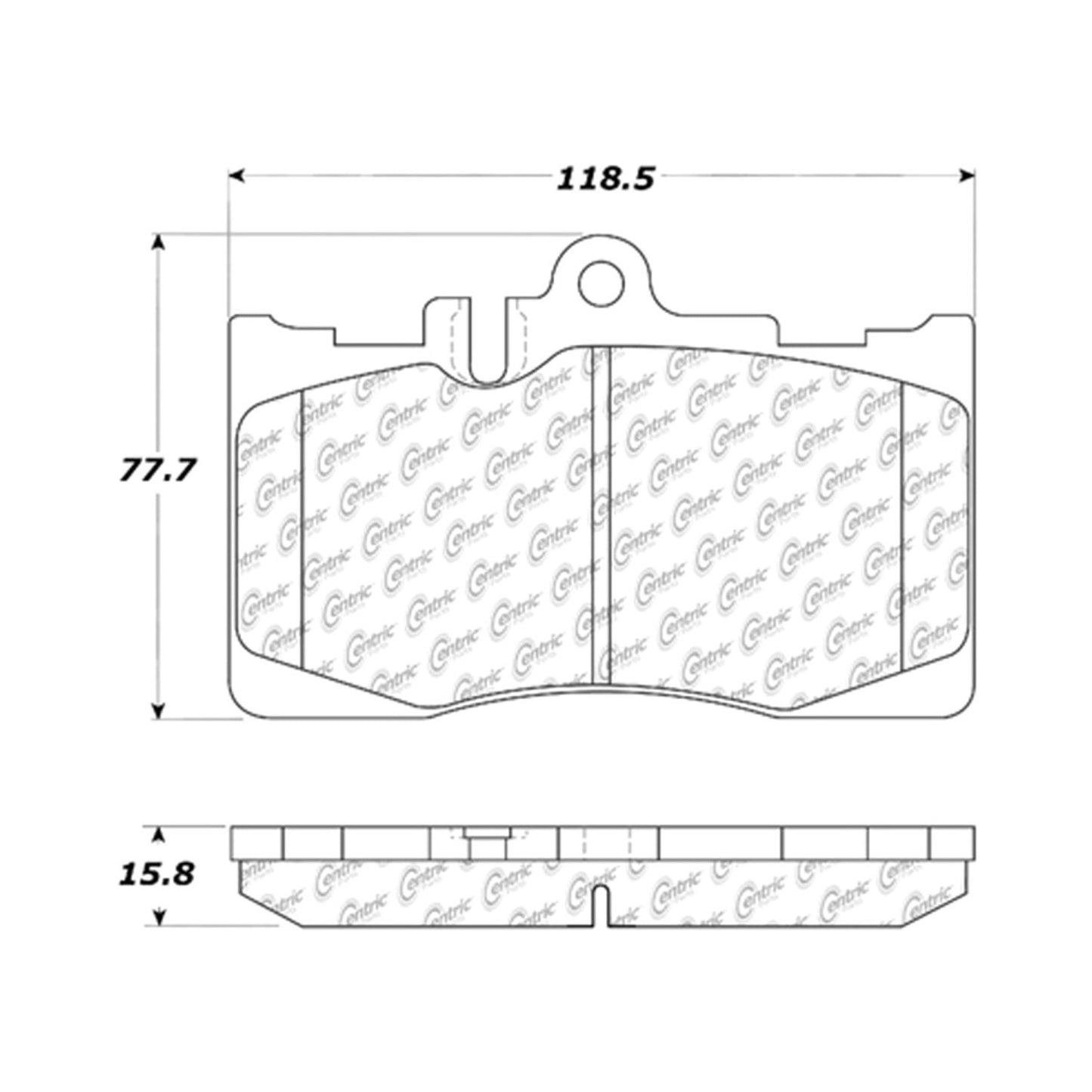Centric Parts Disc Brake Pad Set C-Tek Ceramic with Shims for 2001-2006 Lexus LS430 103.08700