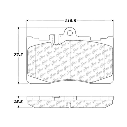 Centric Parts Disc Brake Pad Set C-Tek Ceramic with Shims for 2001-2006 Lexus LS430 103.08700