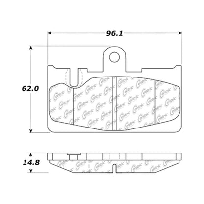 Centric Parts Disc Brake Pad Set C-Tek Ceramic with Shims for 2001-2006 Lexus LS430 103.08710