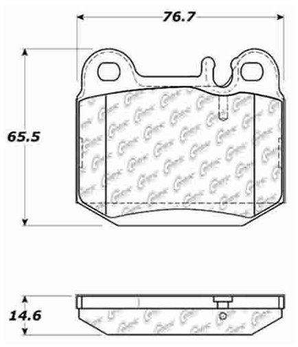 Centric Parts Disc Brake Pad Set Ceramic with Shims for 2005-2004 Maserati Quattroporte, 2003-2000 Mercedes-Benz ML55 AMG, 2001-2000 ML430, 2005-2002 ML500 103.08740