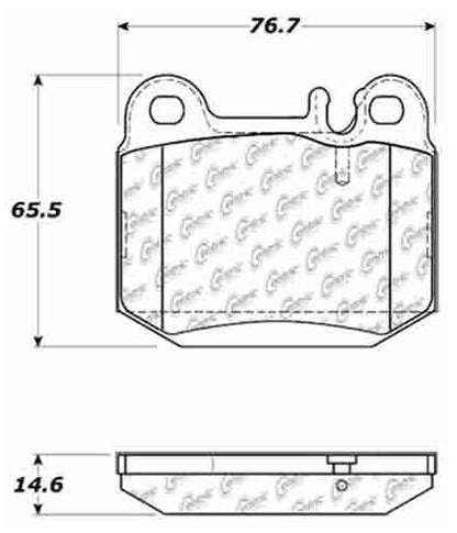 Centric Parts Disc Brake Pad Set Ceramic with Shims for 2005-2004 Maserati Quattroporte, 2003-2000 Mercedes-Benz ML55 AMG, 2001-2000 ML430, 2005-2002 ML500 103.08740