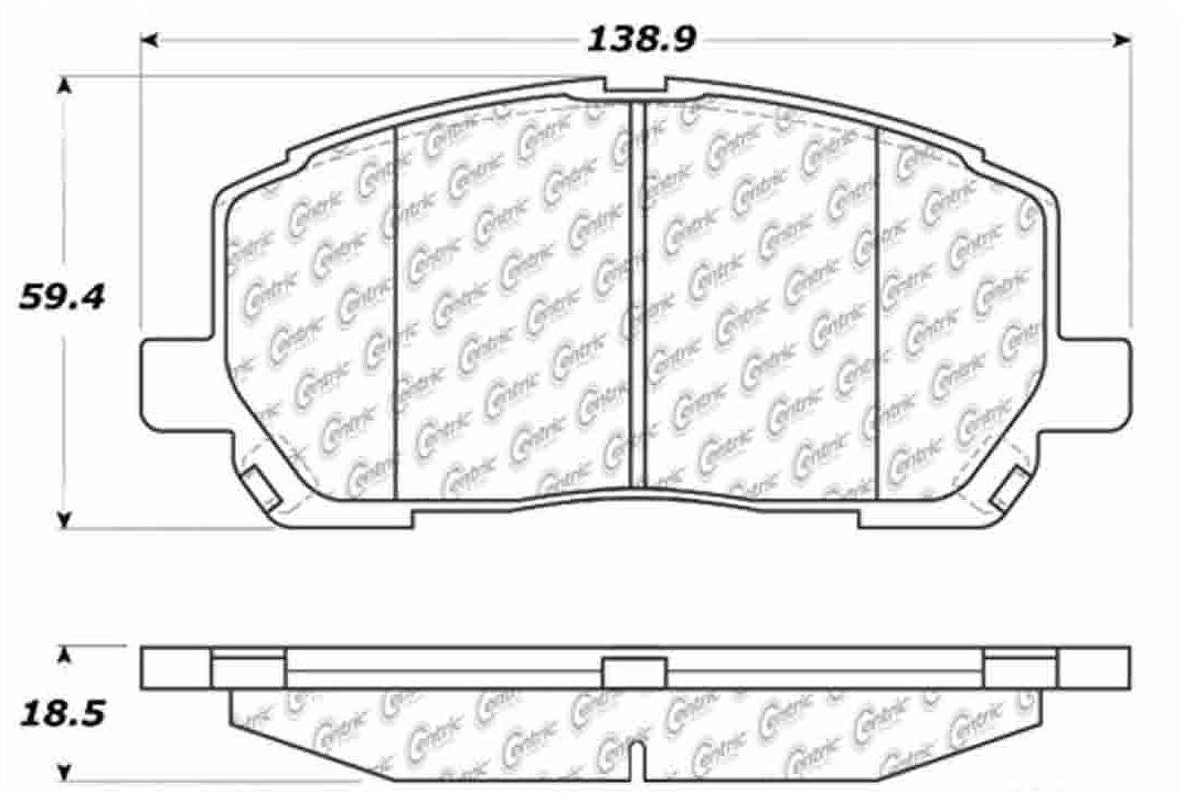 Centric Parts Disc Brake Pad Set Ceramic with Shims for 2001-2007 Toyota Highlander 103.08840