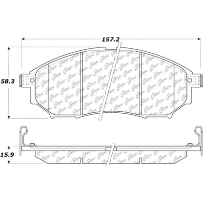 Centric Parts Disc Brake Pad Set Ceramic with Shims for 2008-2015 Infiniti Models 103.08880