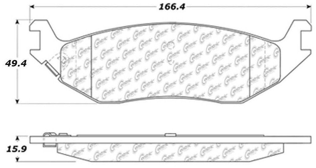 Centric Parts Disc Brake Pad Set Ceramic with Shims for 2009-2010 Dodge Dakota, Ram 1500