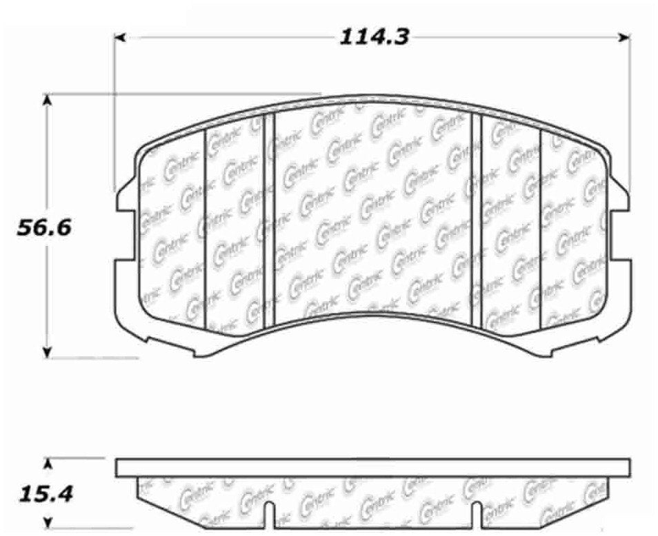 Centric Parts Disc Brake Pad Set C-Tek Ceramic with Shims for 2002-2007 Mitsubishi Lancer 103.09040