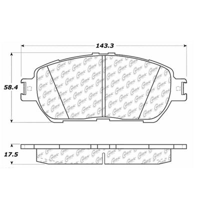 Centric Parts Disc Brake Pad Set Ceramic with Shims for Toyota Avalon 2005-2007 Camry 2005-2006 Sienna 2004-2010 Solara 2004-2008 Tacoma 2005-2015 103.09061