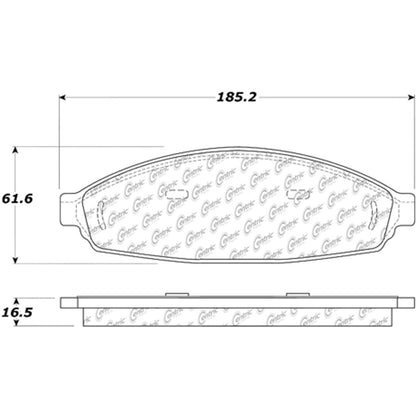 Centric Parts Disc Brake Pad Set C-Tek Ceramic with Shims for 2003-2011 Ford Crown Victoria Lincoln Town Car Mercury Grand Marquis Marauder 103.09310