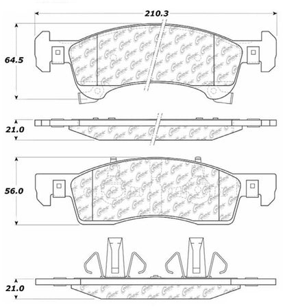 Centric Parts Disc Brake Pad Set Ceramic with Shims for 2002-2006 Ford Expedition Lincoln Navigator 103.09340