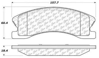 Centric Parts Disc Brake Pad Set Ceramic with Shims for 1999-2004 Jeep Grand Cherokee 103.09450
