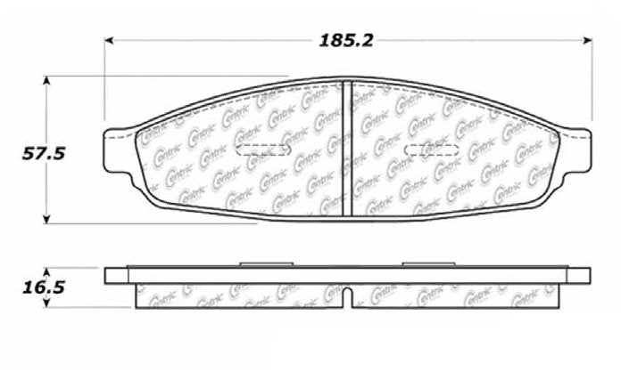 Centric Parts Disc Brake Pad Set C-Tek Ceramic with Shims for 2003-2005 Lincoln Aviator 103.09530