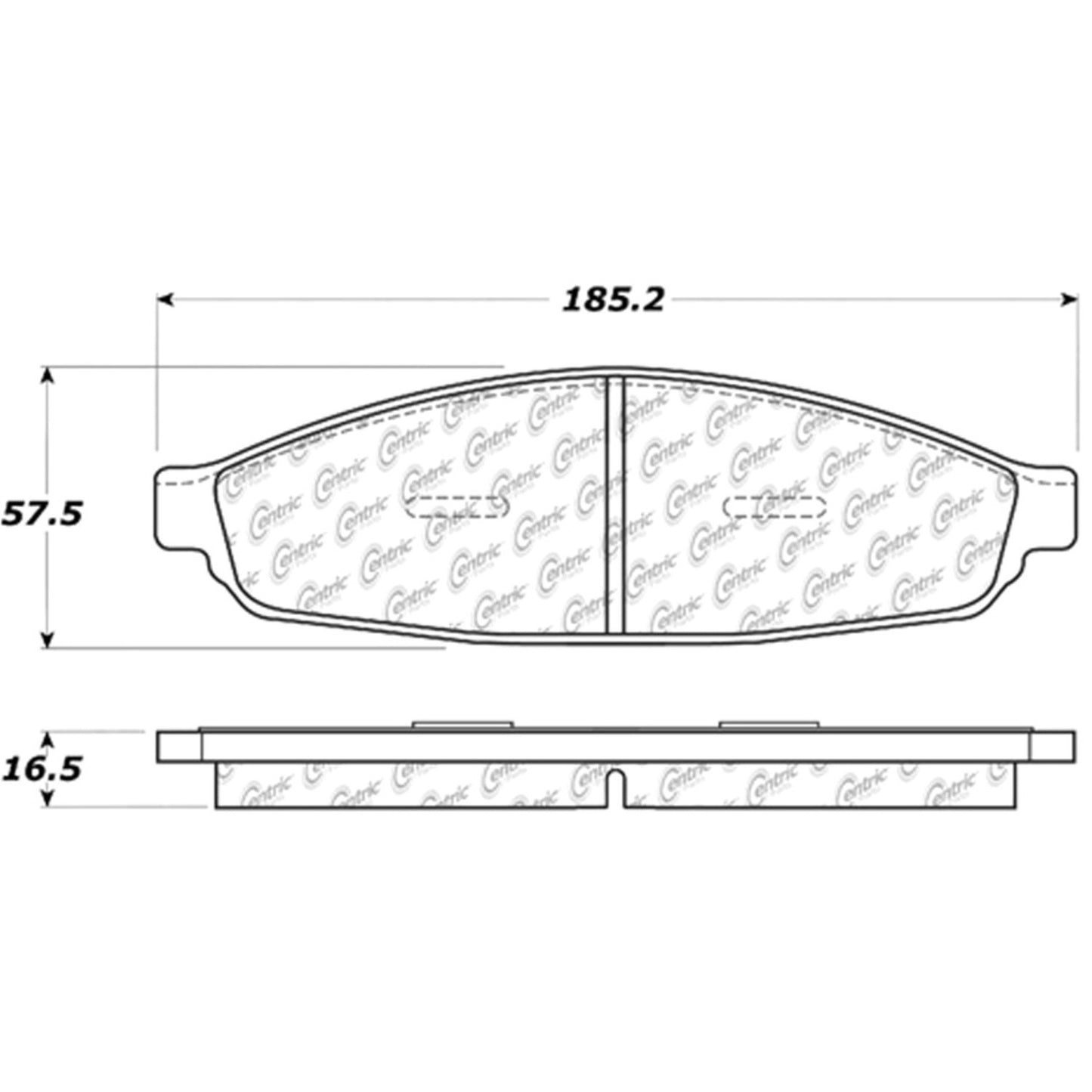 Centric Parts Disc Brake Pad Set C-Tek Ceramic with Shims for 2003-2005 Lincoln Aviator 103.09530