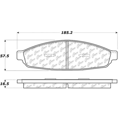 Centric Parts Disc Brake Pad Set C-Tek Ceramic with Shims for 2003-2005 Lincoln Aviator 103.09530