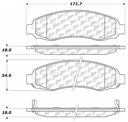 Centric Parts Disc Brake Pad Set Ceramic with Shims for 2003-2004 Dodge Dakota 103.09620