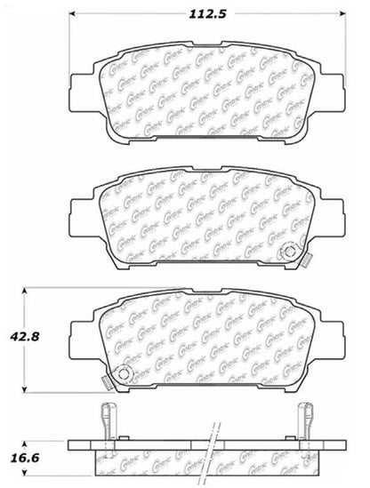 Centric Parts Disc Brake Pad Set Ceramic with Shims for 2004-2010 Toyota Sienna 103.09950