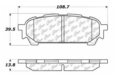 Centric Parts Disc Brake Pad Set C-Tek Ceramic with Shims for 2005-2006 Saab 9-2X, 2004-2008 Subaru Forester, 2003-2007 Impreza 103.10040