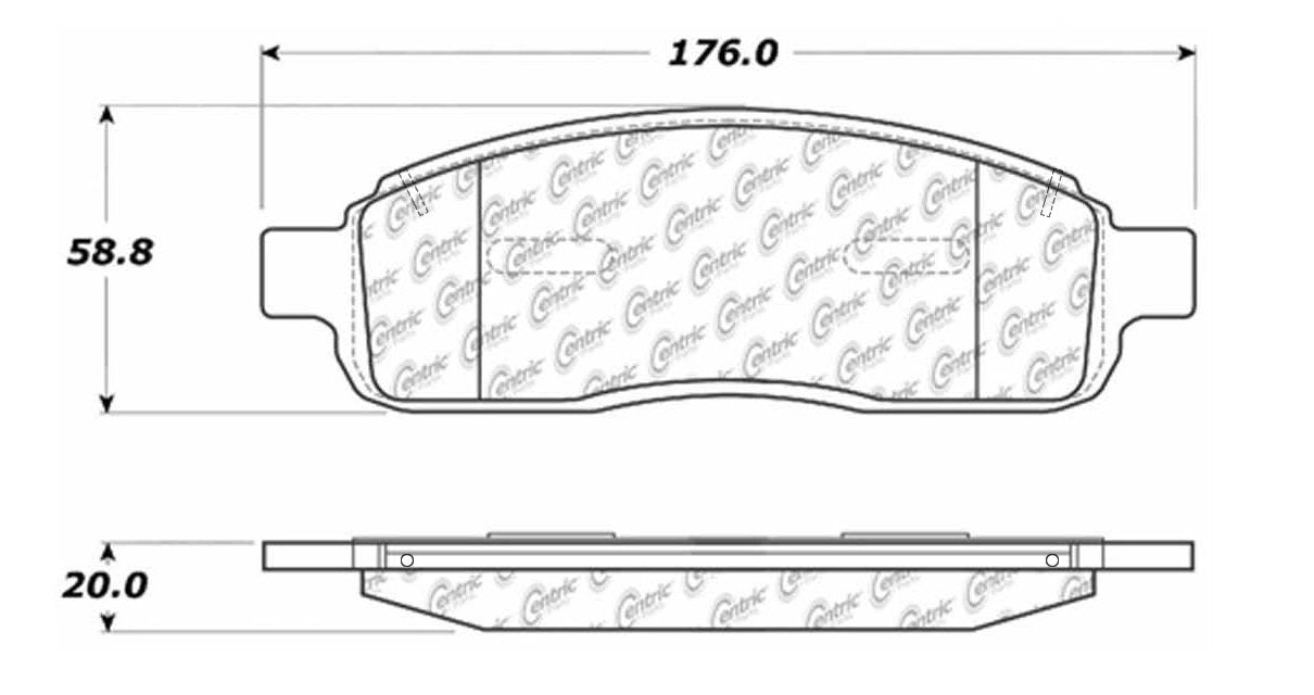 Centric Parts Disc Brake Pad Set C-Tek Ceramic with Shims for Ford F-150 2008-2004 Lobo 2009-2003 Lincoln Mark LT 2008-2006 103.10110