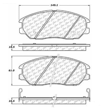 Centric Parts Disc Brake Pad Set Ceramic with Shims for 2004-2006 Hyundai XG350 Kia Amanti 103.10130