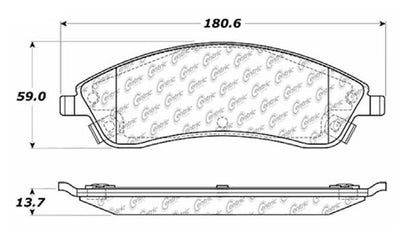 Centric Parts Disc Brake Pad Set C-Tek Ceramic with Shims for Cadillac CTS 2007-2006 SRX 2009-2004 STS 2008-2005 Pontiac Bonneville 2005-2004 103.10190