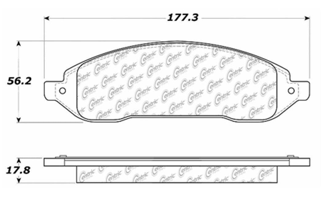 Centric Parts Disc Brake Pad Set C-Tek Ceramic with Shims for 2004-2007 Ford Freestar Mercury Monterey 103.10220