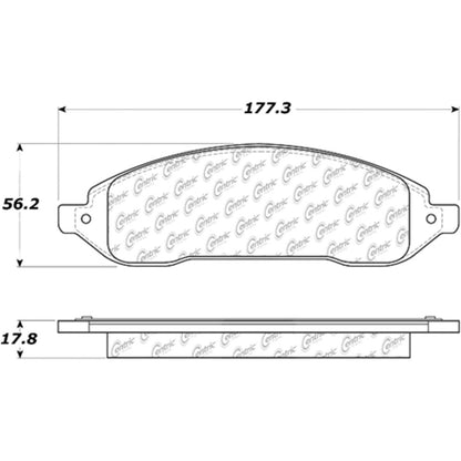 Centric Parts Disc Brake Pad Set C-Tek Ceramic with Shims for 2004-2007 Ford Freestar Mercury Monterey 103.10220