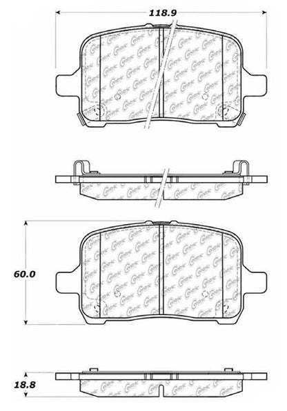 Centric Parts Disc Brake Pad Set Ceramic with Shims for Chevrolet Cobalt 2005-2008 103.10280