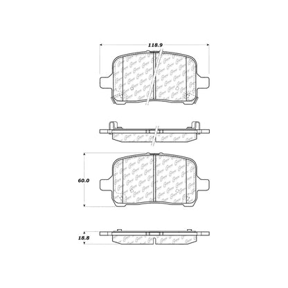Centric Parts Disc Brake Pad Set Ceramic with Shims for Chevrolet Cobalt 2005-2008 103.10280