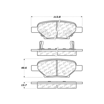 Centric Parts Disc Brake Pad Set Ceramic with Shims for 2005-2012 Chevrolet Cobalt HHR Malibu Pontiac G4 G5 G6 Pursuit Saturn Aura Ion 103.10330