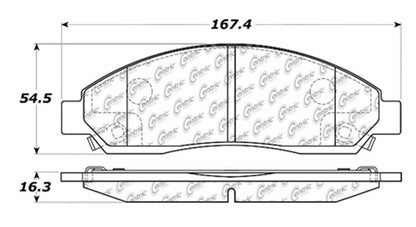 Centric Parts Disc Brake Pad Set C-Tek Ceramic with Shims for 2004-2008 Chevrolet Colorado GMC Canyon Isuzu i-280 i-290 i-350 i-370 103.10390