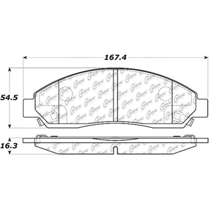 Centric Parts Disc Brake Pad Set C-Tek Ceramic with Shims for 2004-2008 Chevrolet Colorado GMC Canyon Isuzu i-280 i-290 i-350 i-370 103.10390