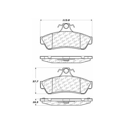 Centric Parts Disc Brake Pad Set C-Tek Ceramic with Shims for 2004 Pontiac GTO 103.10480