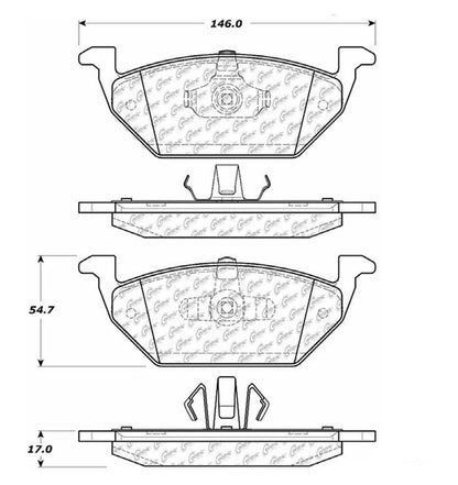 Centric Parts Disc Brake Pad Set Ceramic with Shims for 2005-2008 Ford Escape Mazda Tribute Mercury Mariner 103.10550