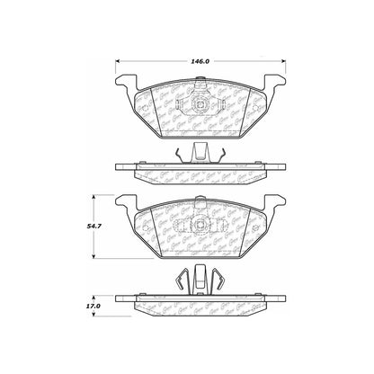 Centric Parts Disc Brake Pad Set Ceramic with Shims for 2005-2008 Ford Escape Mazda Tribute Mercury Mariner 103.10550